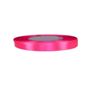 Tasiemka satynowa 6mm 32m NEON RÓŻOWY 8040 wstążka