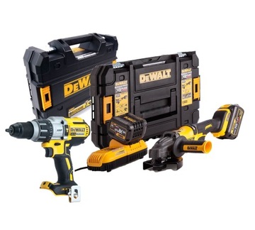 Szlifierka 125mm wkrętarka udarowa 18V DeWalt DCG414T2 + DCD996N akumulator