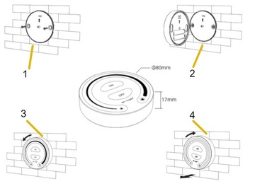 MILIGHT WALL REMOTE FUT087 ДЛЯ СВЕТОДИОДА + КОНТРОЛЛЕРА