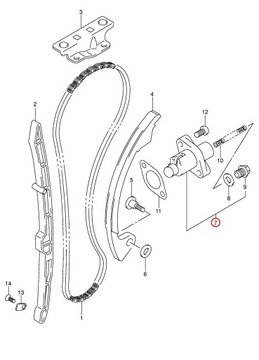 НАТЯЖИТЕЛЬ ЦЕПИ ГРМ SUZUKI DRZ 400 OEM FV