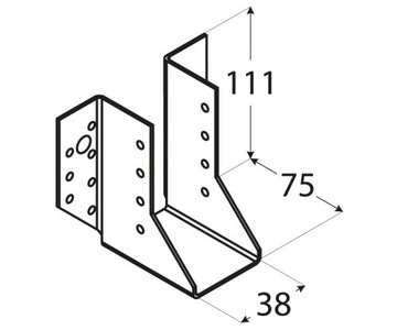 СОЕДИНИТЕЛЬ КРОНШТЕЙНА БАЛКИ WB2 38x111 СЕРТИФИКАТ