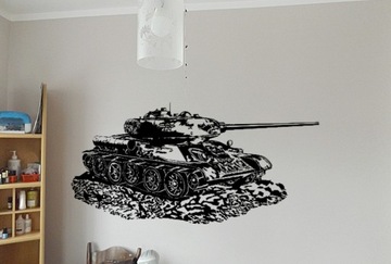 Naklejka T34 czołg legenda 121x66 cm na ścianę nr.03