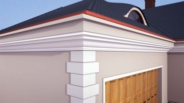 Наружная лепнина, карниз крыши GW01 14х14