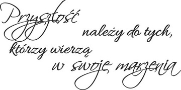 Dekoracja naklejki na ścianę napisy CYTAT do salonu Przyszłość 100 cm