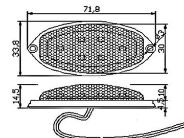 Светодиодный габаритный фонарь 6 светодиодов CABIN W5W 12V 24V