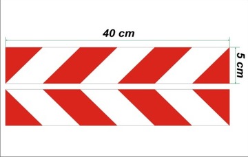 НАКЛЕЙКИ СО СВЕТООТРАЖАЮЩИМИ ПРЕДУПРЕЖДАЮЩИМИ ЛЕНТАМИ - 5 x 40 см