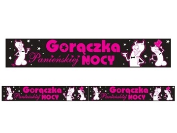 TAŚMA BANER SZARFA na wieczór PANIEŃSKI KAWALERSKI