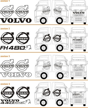 НАКЛЕЙКИ - VOLVO FH 12 13 16 СУПЕР НАБОР + бесплатно