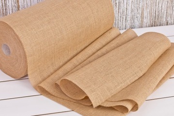 НАТУРАЛЬНАЯ ДЖУТОВАЯ ТКАНЬ 50см/1м джутовая дорожка для свадебного стола