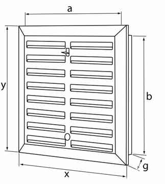НЕРЖАВЕЮЩАЯ РЕГУЛИРУЕМАЯ вентиляционная решетка 14x14