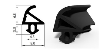 Уплотнитель оконный Plastmo S-1113