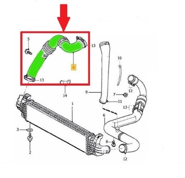 WĄŻ RURA TRÓJNIKA INTERCOOLERA 2.0 D VOLVO S40 V50