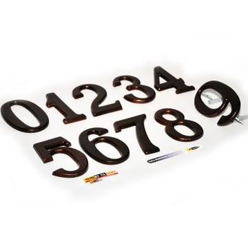 Cyfra Numer na posesję, budynek, dom 3D aluminium