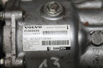 КОМПРЕССОР КОНДИЦИОНЕРА VOLVO V60S60V70S80 31369699