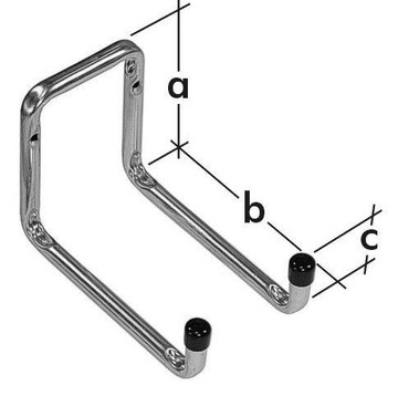 Двойной настенный крючок для гаража, изогнутый для подвешивания, вешалка 160x120 H2U160