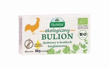BIO bezglutenowe kostki rosołowe DROBIOWE / bulion drobiowy 66 g Ekowital