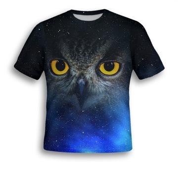 KOSZULKA FULLPRINT T-shirt SOWA S TRWAŁA MIŁA