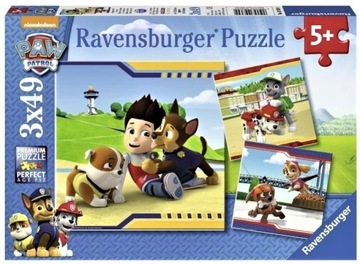 RAVENSBURGER Puzzle 093694 3x49 el Psi Patrol