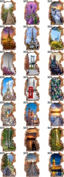 3D наклейки на стену Отверстие MAXWYBÓR 80см