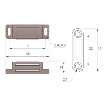 ЗАМОК МАГНИТНЫЙ ЗАМОК ДЛЯ ДВЕРЕЙ ШКАФА
