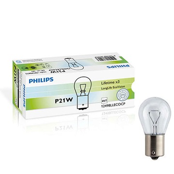 Philips Żarówki P21W LongLife EcoVision 3xŻywotne