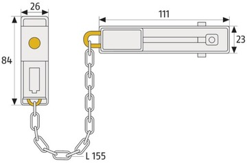 Дверная цепь ABUS SK 78