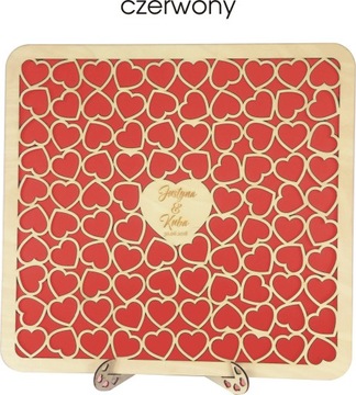 DUŻA KSIĘGA GOŚCI ślub WESELE GRAWER 96 SERDUSZEK