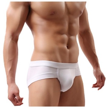 SEXY MĘSKIE MODELUJĄCE SLIPKI BIAŁE M/L