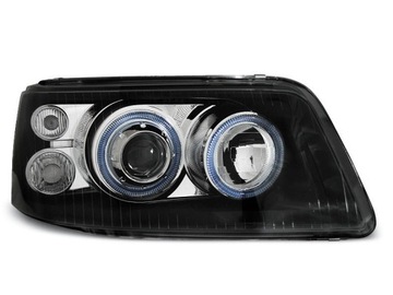 Lampy przód VW TRANSPORTER T5 BLACK Angel RINGI
