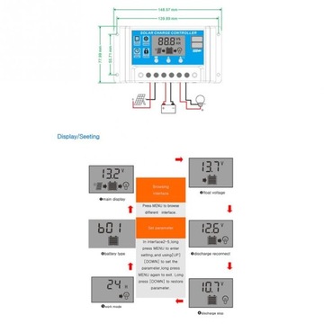Этот контроллер заряда солнечной батареи 12 В 24 В 20 А USB ШИМ-контроллер
