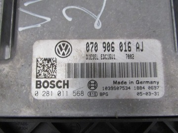 JEDNOTKA 070906016AJ 2.5 TDI VW TRANSPORTER T5 05R