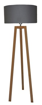 Lampa Podłogowa Trójnóg Stojąca Drewniana - ANNIKA