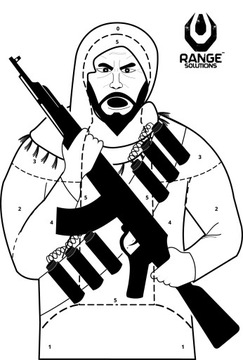 Tarcze strzeleckie RS-Terrorist 50szt Terrorysta