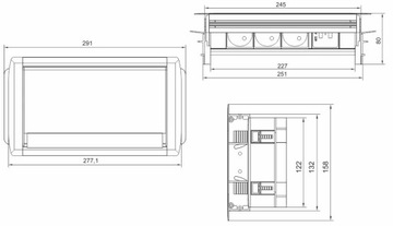 РОЗЕТКА RECORTISE, СКРЫТАЯ В СВЕРХУ, 3x 230 В + 2 USB