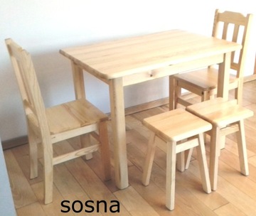 Стол деревянный из массива сосны 50x50 BENCH TABLE