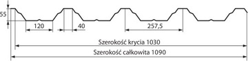 Blacha trapezowa T-55 alucynk z FILCEM