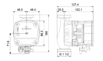 GRUNDFOS Насос центрального отопления АЛЬФА 1л 25-60 180 + БЕСПЛАТНО