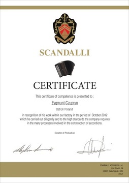 SCANDALLI Air Junior 34 клавиши/72 баса