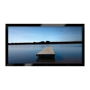 Pejzaż z ramką Pomost wiosną obraz fotografia