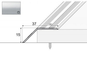 Kątownik dylatacyjny A39, 180cm SREBRO 15x37mm