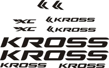 KROSS czerne naklejki rower 5-2B RÓŻNE KOLORY