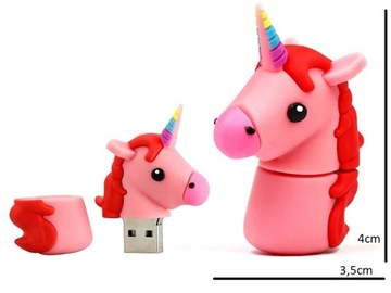 PENDRIVE 16 GB 3.0 USB JEDNOROŻEC PONY RÓŻOWY 24H