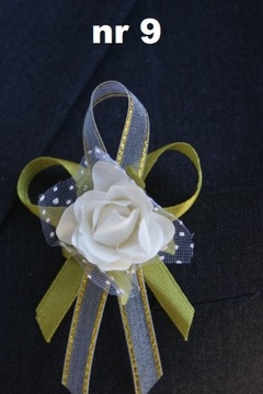 Булавки-котильоны для гостей с цветком на свадьбу, 10шт, 11 цветов