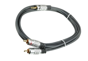 Kabel AUX mini Jack 2 x RCA chinch STEREO HQ 7,5m