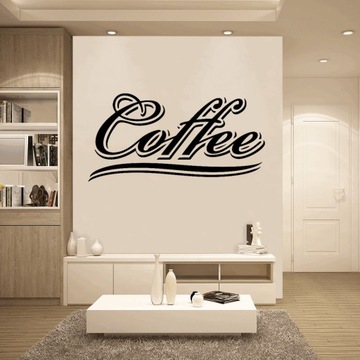 Наклейка на стену с надписью COFFEE 25 x 50 см