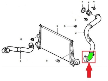 ТРУБКА ИНТЕРКУЛЕРА SAAB 9-5 1.9 TiD 150HP 12755944