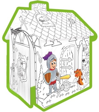 DUŻY DOMEK DO MALOWANIA MOCHTOYS RYCERZ 99x68x78cm