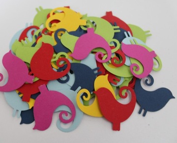 scrapki PTASZKI LUDOWE FOLK MIX KOLORÓW 50szt nr31
