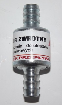 Zawór zaworek zwrotny paliwa fi 10 mm na przewód