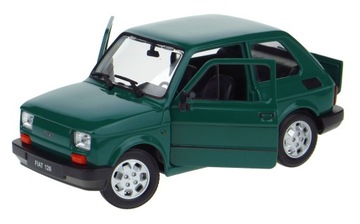 FIAT 126 p MODEL METALOWY WELLY 1:21 MALUCH ZIELON